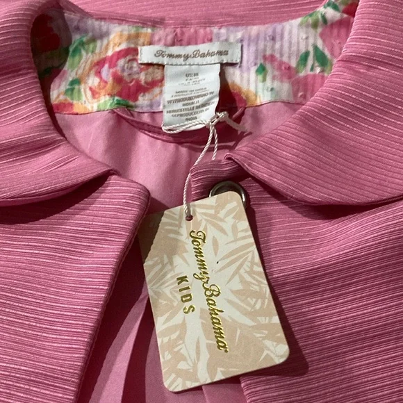Tommy Bahama Girl’s Pink Dress Jacket Bow Accents One Button Closure NEW - Picture 6 of 9